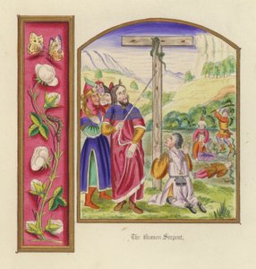 The Brazen Serpent (farge litho) av English School