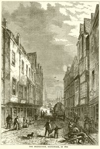The Bridge-Foot, Southwark, i 1810 av English School