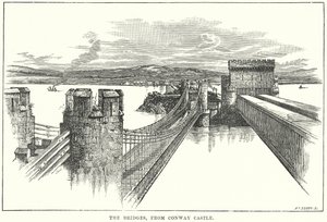 Broene, fra Conway Castle (gravering) av English School