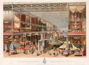 Den britiske avdelingen, sett fra transeptet, Great Exhibition, 1851 av English School