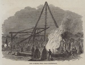 The Burning Well nær Pontefract (gravering) av English School