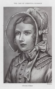 Christina Gilmours sak (litografi) av English School