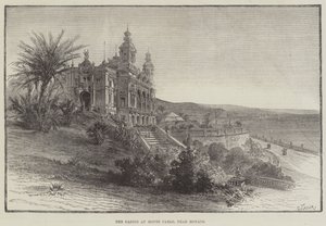 Kasinoet på Monte Carlo, nær Monaco (gravering) av English School