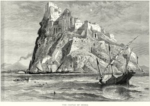 Ischia-slottet (gravering) av English School