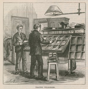 The Central Post Office Telegraph Establishment: Sporing av telegrammer av English School