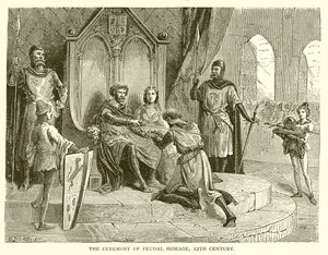 The Ceremony of Feudal Homage, 1100-tallet av English School