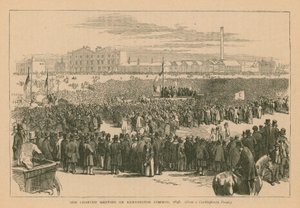 Chartistmøtet på Kennington Common i 1848 av English School
