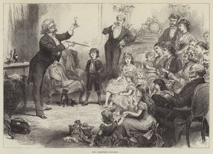 The Christmas Conjuror (gravering) av English School