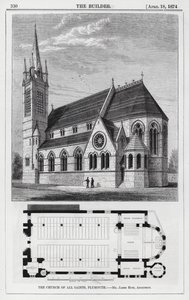 The Church of All Saints, Plymouth (gravering) av English School