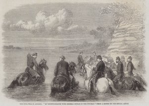 Borgerkrigen i Amerika, "My Reconnaissance with General Sickles in the Potomac" (gravering) av English School