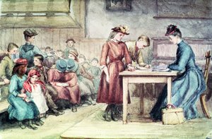 The Classroom, ca. 1880 (wc på papir) av English School