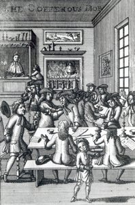 The Coffeehouse Mob, av Edward Ward, hentet fra Vulgus Britannicus, 1710 av English School