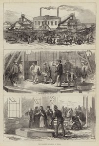 Colliery Explosion at Wigan (gravering) av English School