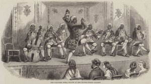 The Colored Opera Troupe på Oxford-Street Gallery (gravering) av English School