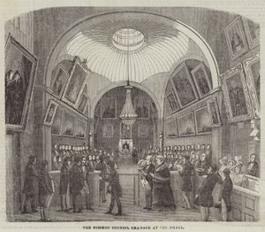 Fellesrådssalen i Guildhall (gravering) av English School