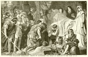 Erobreren erobret: Alexander den stores død i Babylon i år 323 f.Kr. av English School