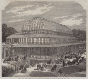 Konservatoriet i Royal Horticultural Society's Gardens, South Kensington (gravering) av English School