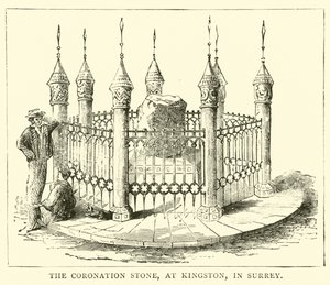 The Coronation Stone, ved Kingston, i Surrey av English School