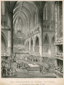 Kroningen av dronning Victoria i Westminster Abbey, 28. juni 1838 av English School
