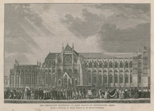 Kroningsprosesjonen til Anne Boleyn til Westminster Abbey av English School
