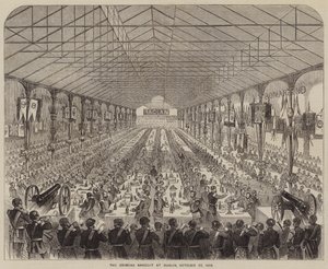 Krimbanketten i Dublin, 22. oktober 1856 (gravering) av English School