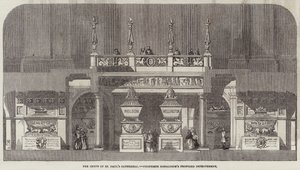 The Crypt of St Paul's Cathedral, professor Donaldsons foreslåtte forbedring (gravering) av English School