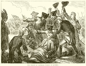 General Wolfes død i Quebec av English School