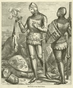 Den svarte prinsens død (gravering) av English School