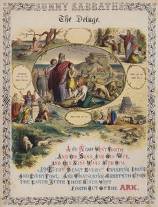 The Deluge (farget gravering) av English School