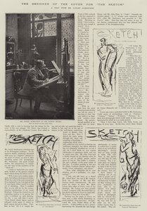 Designeren av omslaget til "The Sketch" (litho) av English School