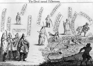 Djevelen ble fisker, ca. 1757 av English School