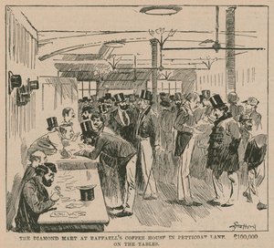 The Diamond Mart på Raffaells Coffee House i Petticoat Lane av English School