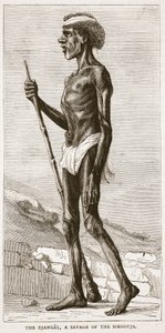 The Djangal, a Savage of the Sirgouja, illustrasjon fra Cassells Illustrated History of England av English School