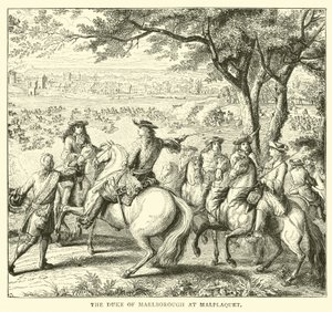 Hertugen av Marlborough ved Malplaquet av English School