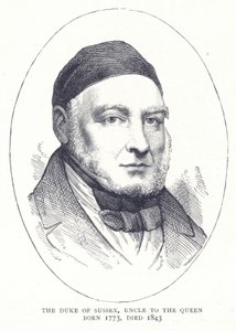 Hertugen av Sussex, onkel til dronningen født 1773, døde 1843 av English School
