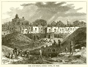 The Dust-Heaps, Somers Town, i 1836 av English School