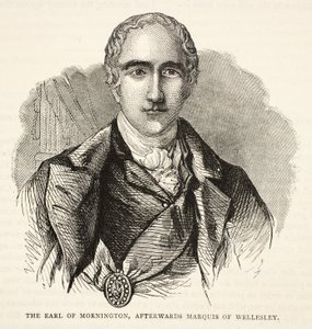 The Earl of Mornington, etterpå Marquis of Wellesley, illustrasjon fra Cassells Illustrated History of India av James Grant, pub. 1879 av English School