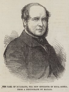 Jarlen av Mulgrave, den nye guvernøren i Nova Scotia (gravering) av English School