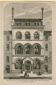 The Economic Life Assurance Companys kontorer, Bridge Street, London av English School