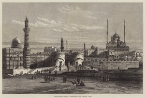 Den egyptiske krisen, inngangen til citadellet, Kairo (gravering) av English School