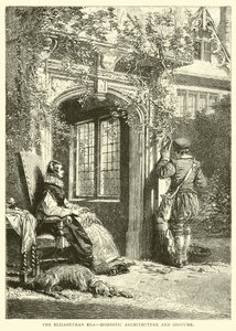 Elizabethan Era, innenlandsk arkitektur og kostyme av English School