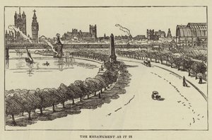 Embankment som den er (gravering) av English School