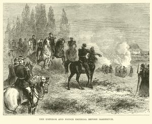 Keiseren og Prince Imperial før Saarbruck, august 1870 av English School