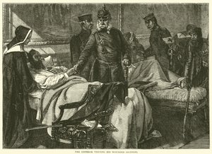 Keiseren besøker sine sårede soldater, mai 1871 av English School