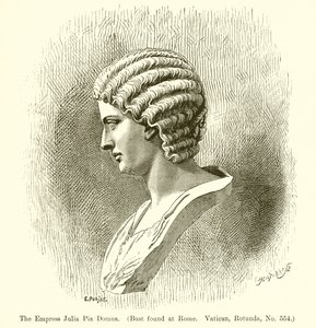 Keiserinne Julia Pia Domna. (Byste funnet i Roma. Vatikanet, Rotunda, nr. 554)