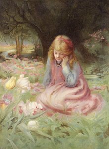 The Enchanted Garden (farge litho) av English School