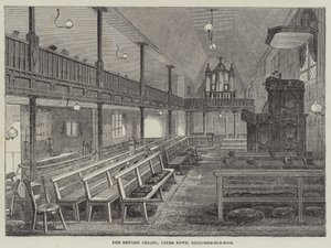 Det engelske kapellet, Upper Town, Boulogne-sur-Mer (gravering) av English School