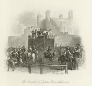 Henrettelsen av Dudley, jarl av Leicester av English School