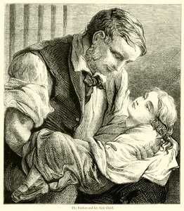Faderen og hans syke barn (gravering) av English School