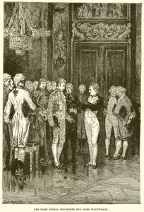 Den første konsulen Bonaparte og Lord Whitworth av English School